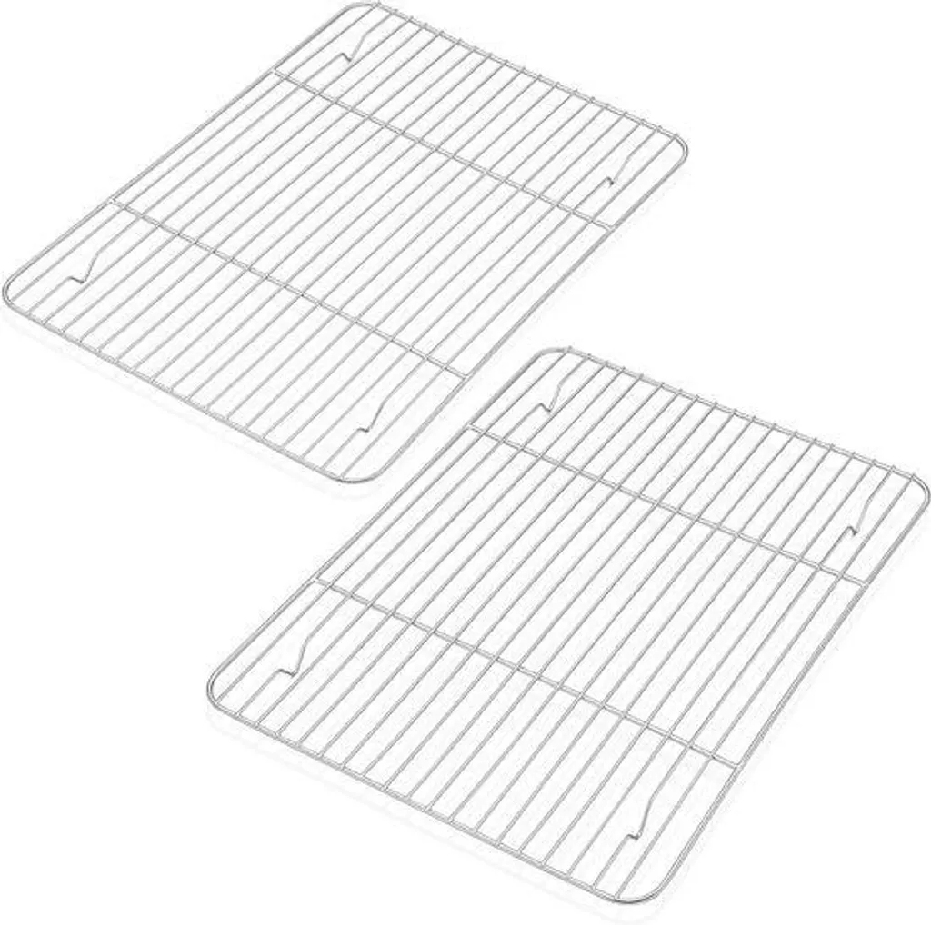Allecto Plus Grille de Refroidissement en Acier Inox - Lot de 2 Pièces