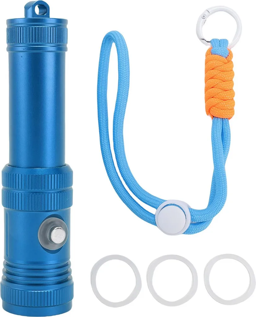 Lampe de plongée luminescente 1200 lumens étanche 50m rivière bleu