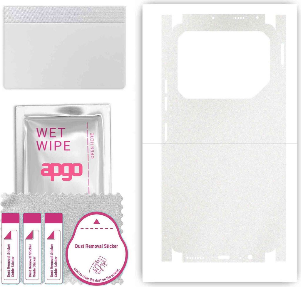 apgo Rückseite + Seiten Schutzfolie, Skin, kompatibel mit Tecno Pova 6 Pro, Hinten Displayschutzfolie aus Vinylfolie, kratzfest, einfache Montage ...