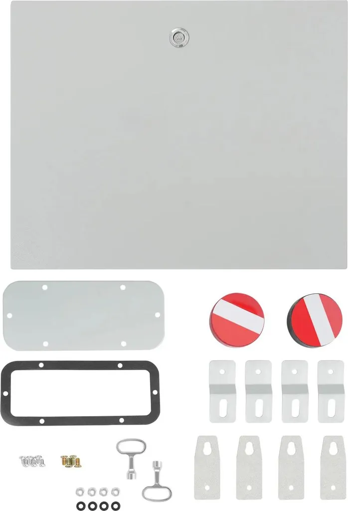 Custodia elettrica - Custodia esterna - Chiudibile a chiave - 50×40×20 cm - Ferro - Per dispositivi e circuiti - Colore avorio