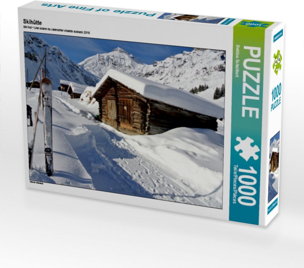 Calvendo Skihütte 1000 Teile Puzzle quer 640x480mm, Produktbild 