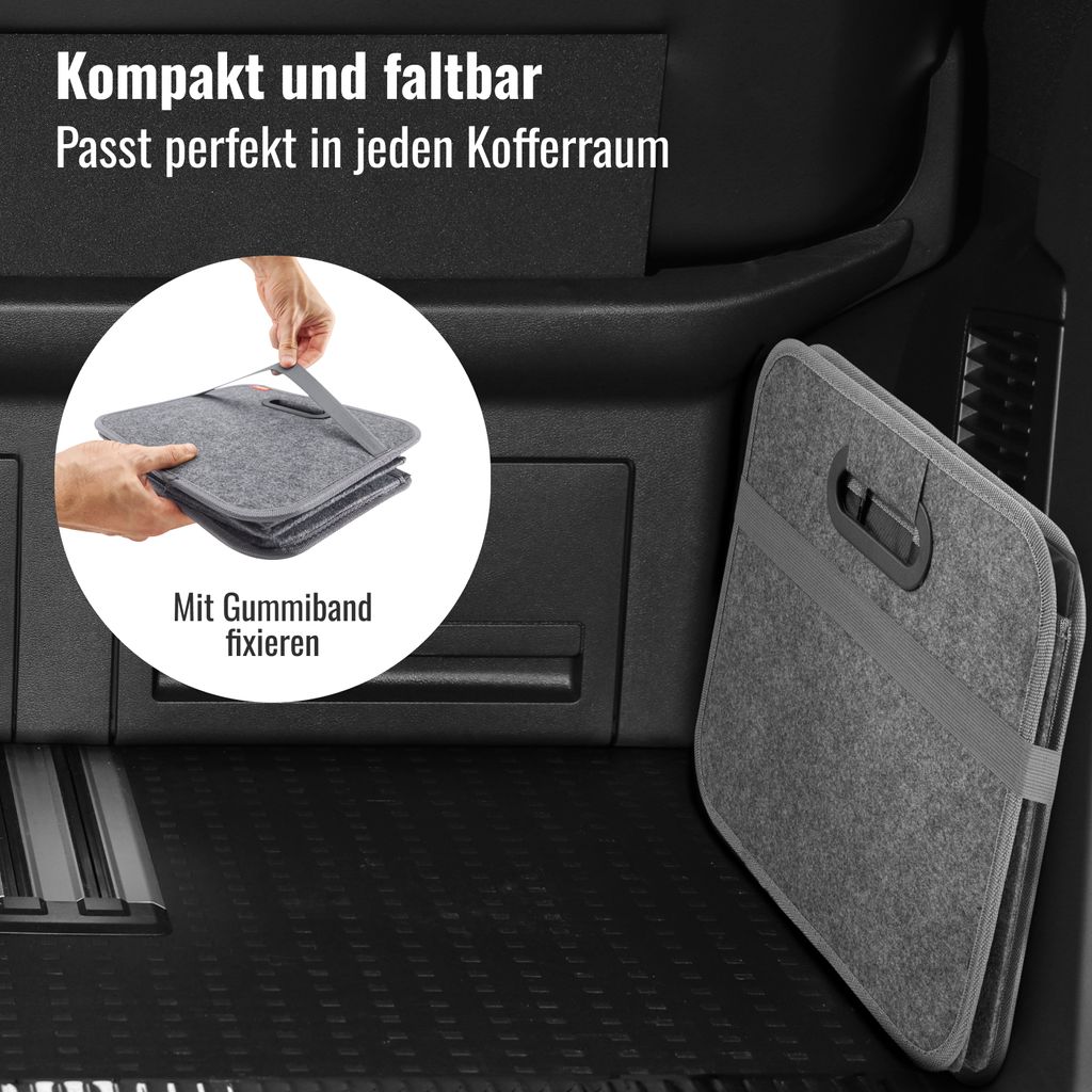 Auto Faltbox aus Filz, Kofferraumtasche, Einkaufstasche, Produktbild 4