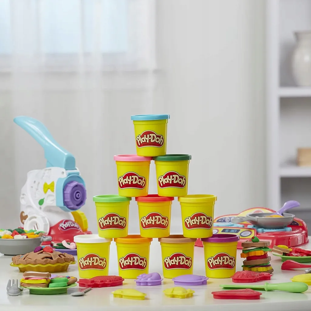 Play-Doh Kitchen Creations Super Chef Suite : Kit Complet 10 Pots Inclus - 12