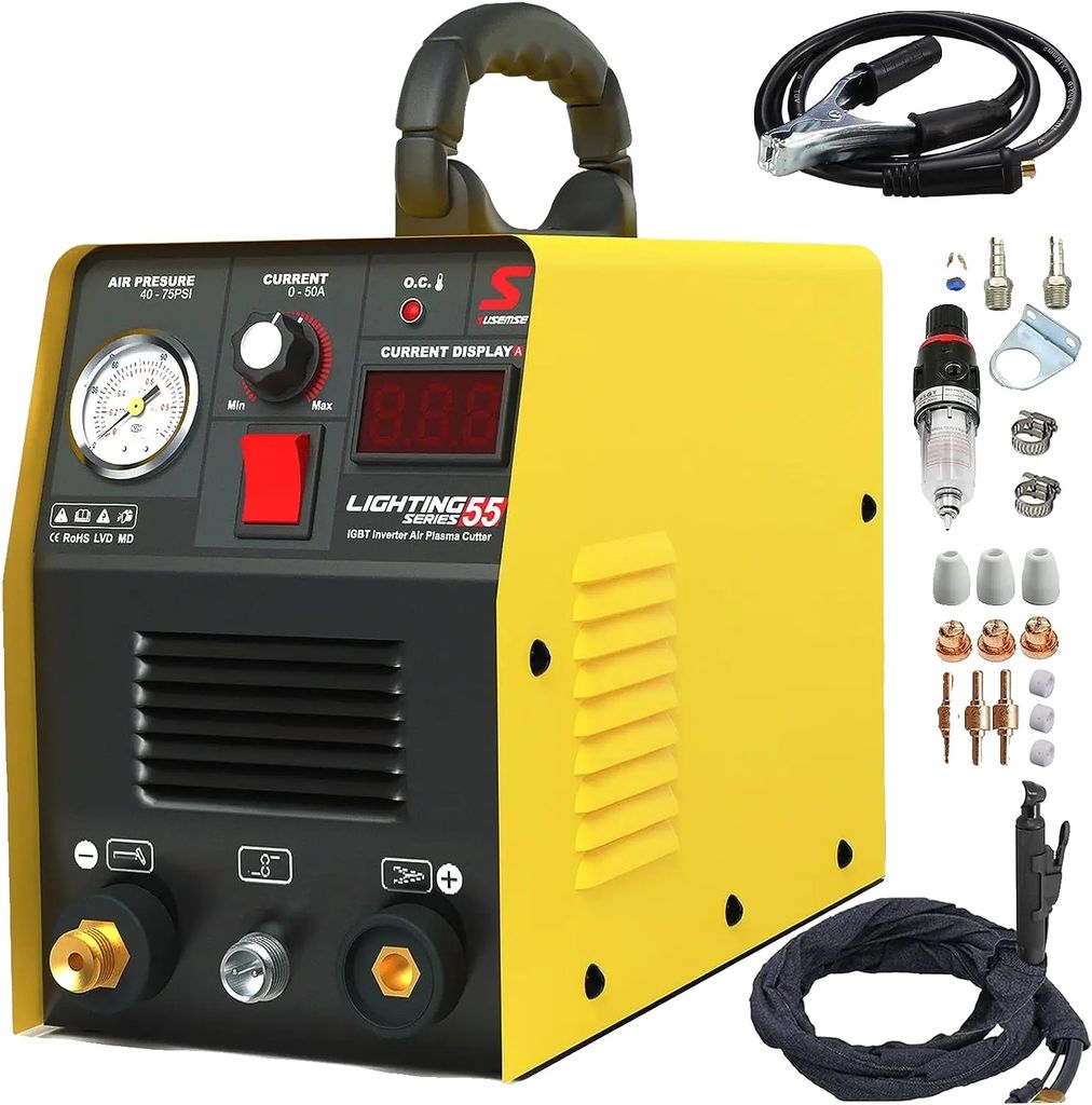 Plasmaschneider, IGBT-Invertertechnologie, 55A Nennstrom, 110-220V Eingangsspannung, 1-12MM Schnittdicke, 60% Einschaltdauer