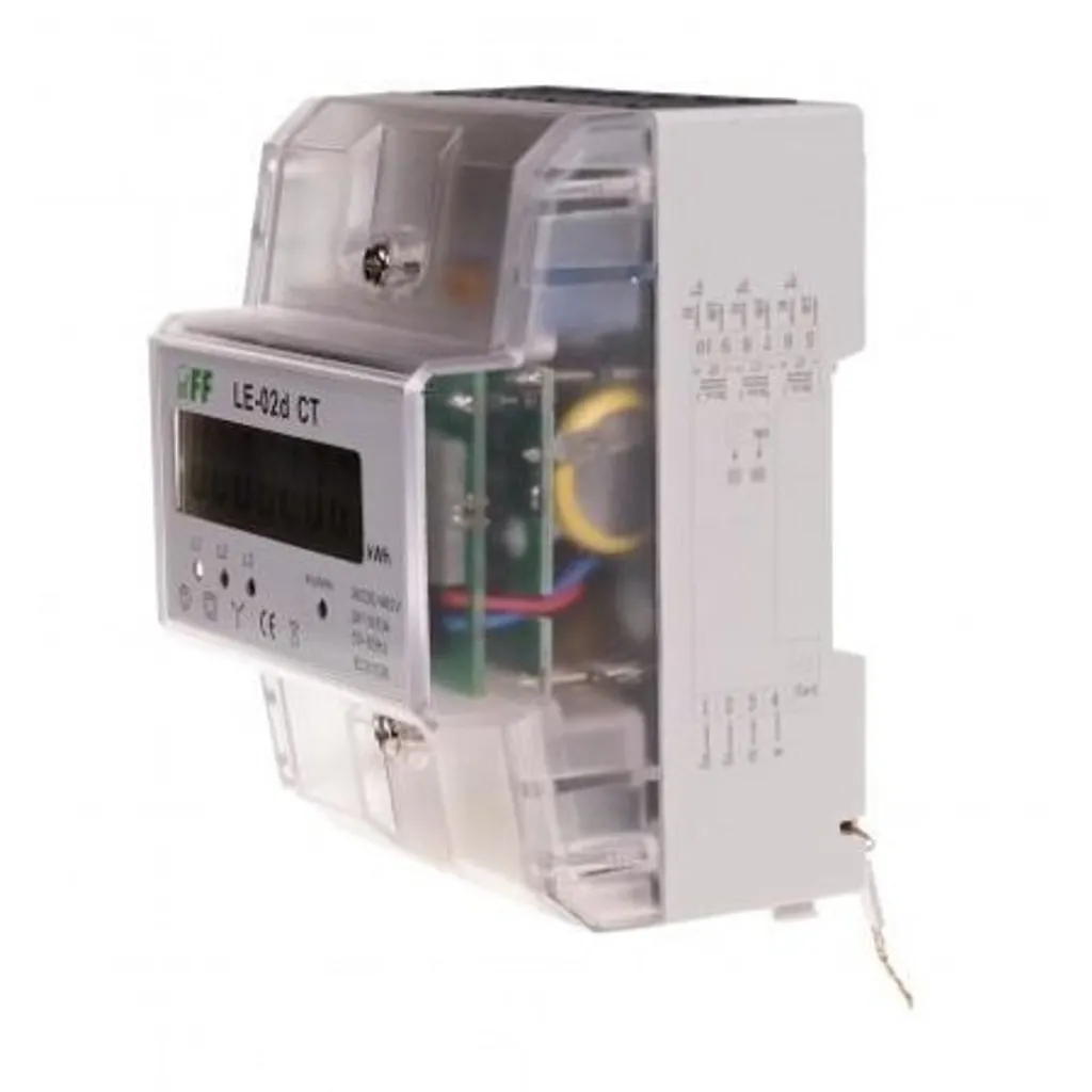 Sous-compteur électrique triphasé LE-02D-CT pour tableau rail DIN