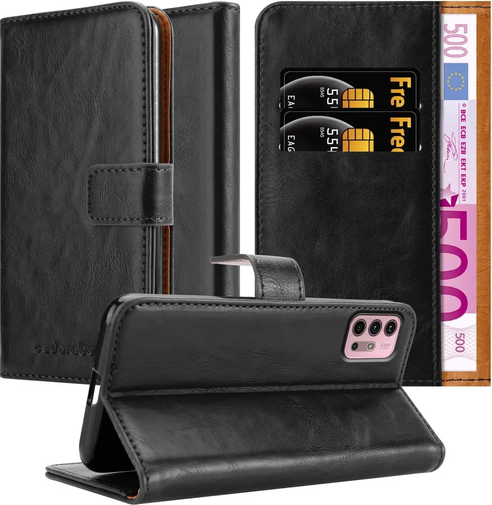 Cover Portafoglio Motorola G30 G10 Cadorabo Nero Elegante