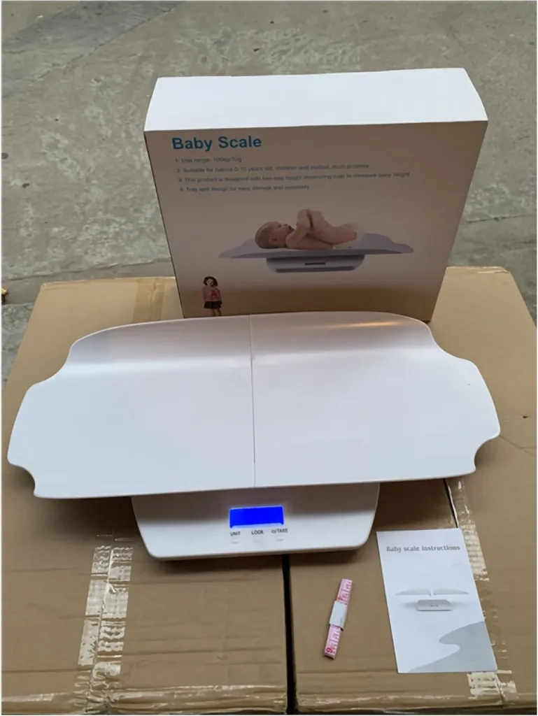 Pèse-bébé de type split haute précision avec fonction tare et écran LCD bleu