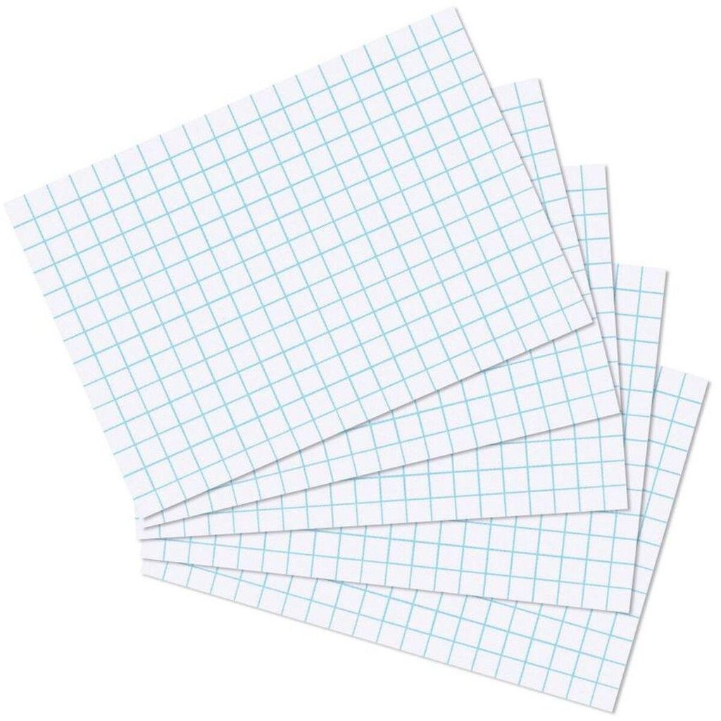 herlitz Karteikarten, DIN A5, kariert, weiá Immagine del prodotto 