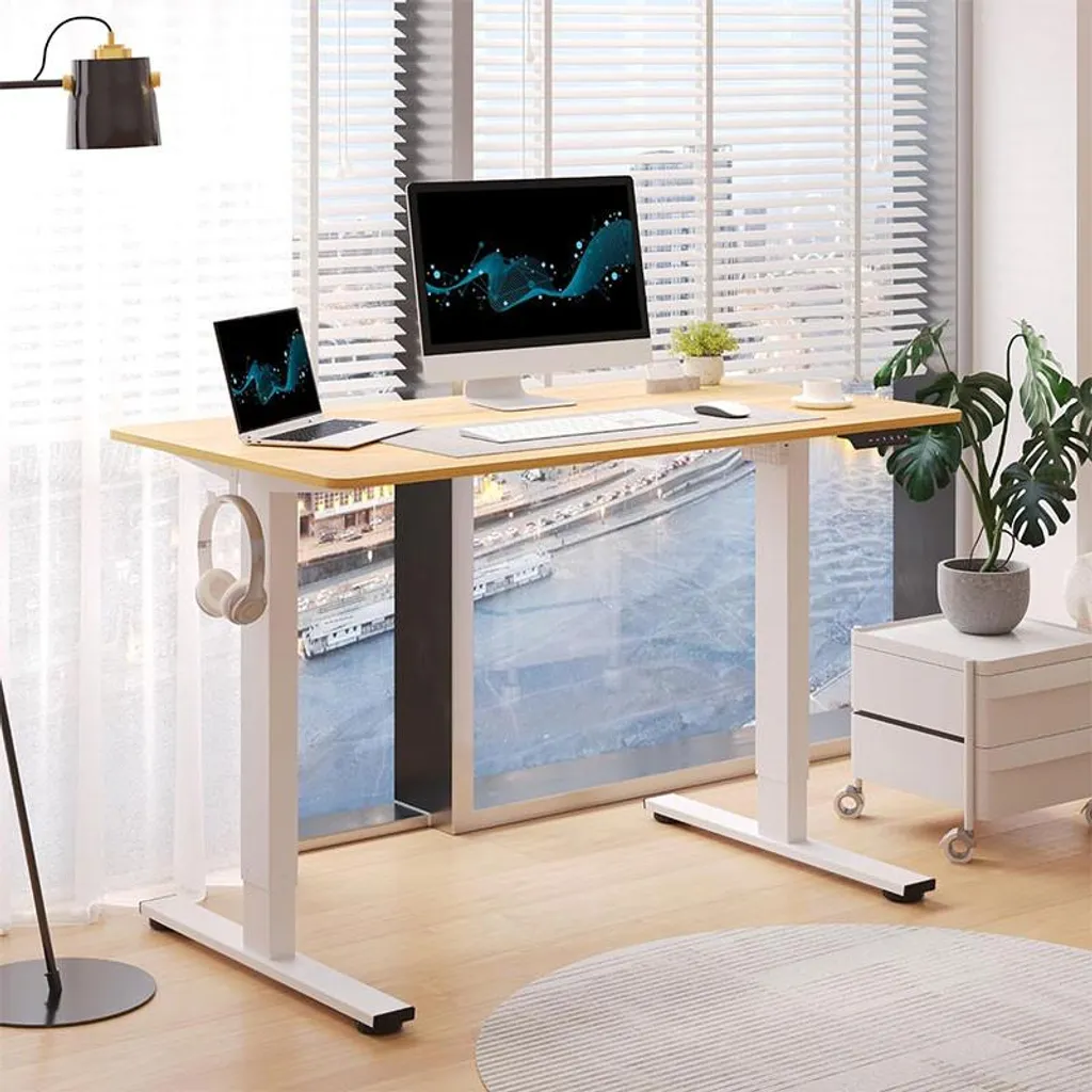Bureau assis debout pour petit espace et studio de télétravail - 2