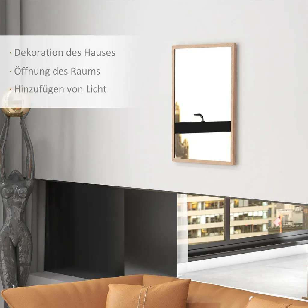 Miroir de chambre mural 50x70 cm pour agrandir l'espace et décorer - 4