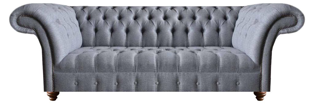Modern Grau Sofa Dreisitzer Couch Polstermöbel Wohnzimmer Chesterfield