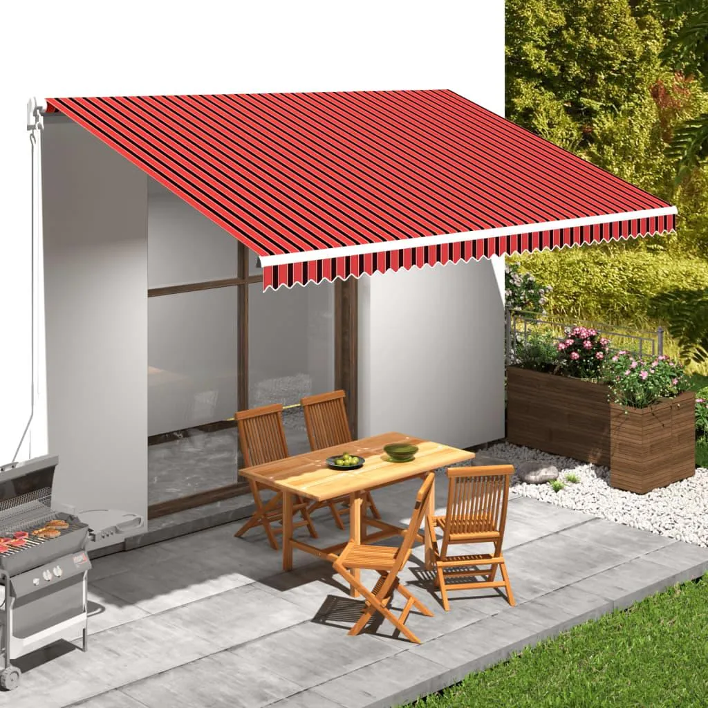 vidaXL Telo per tenda da sole arancione e marrone 500x300 cm - 2