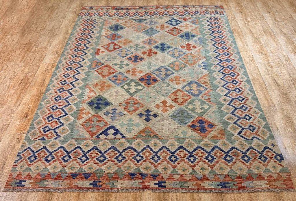 Teppich KELIM ORIGINAL | Farbe: Multi; Größe: 205x288 cm | strapazierfähig und leicht zu reinigen | Wohnzimmer | Schlafzimmer