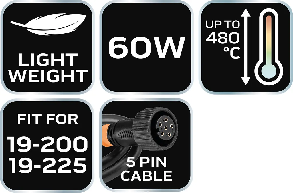 Miglior Saldatore 60W NEO TOOLS Elemento Ceramico Arancione - 6