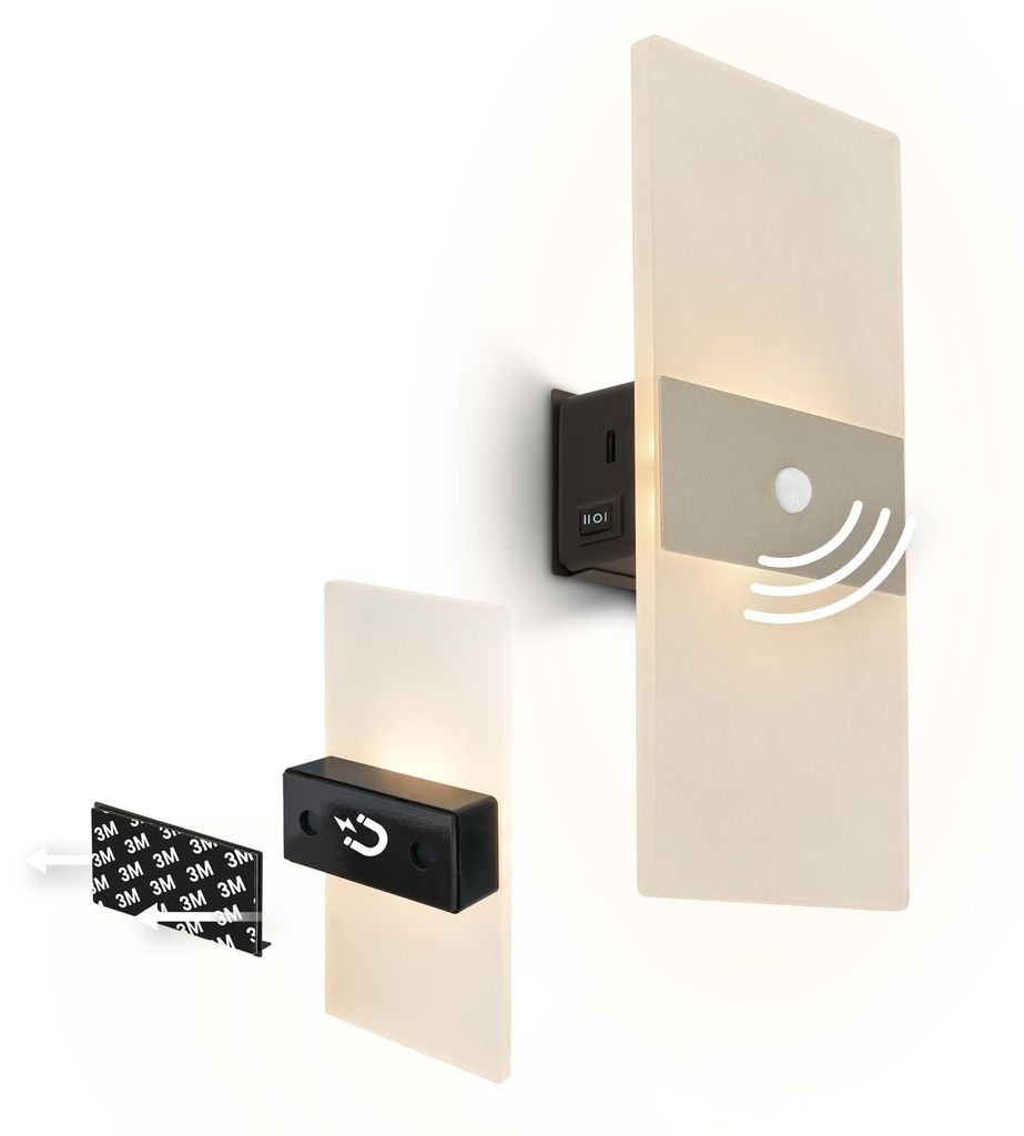 LED nástěnná lampa, nástěnné osvětlení bez připojení k Obrázek produktu 
