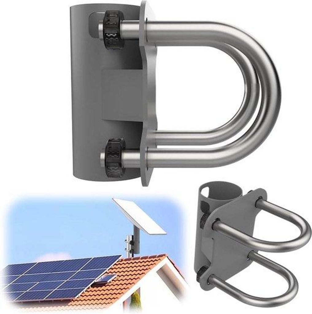 Universal-antennenhalter mit stählerner Stange - justierbare U-förmige Halterung für Starlink - Balkon-Camper-Montagehalter (1 Stück)