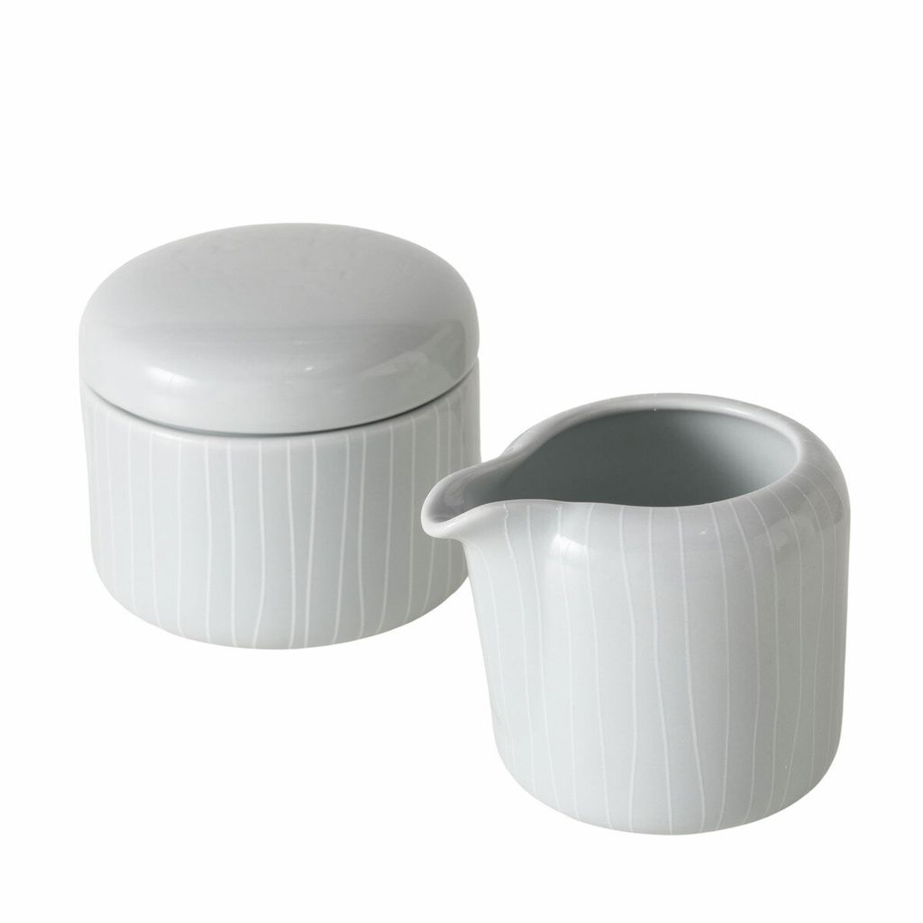 Pot à Lait Et Sucrier En Céramique Blanche - Ensemble Vintage, Occasion En Très Bon état