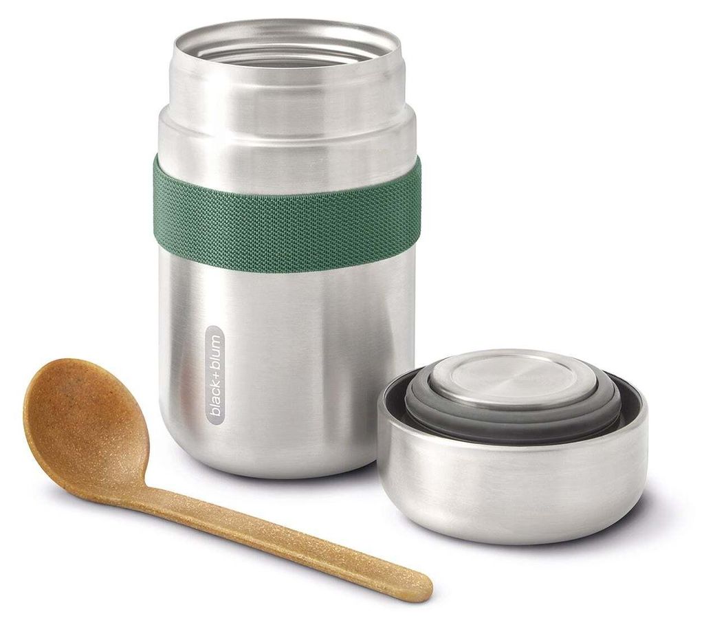 black+blum BAM-FFB-S010, Flakon, Rund, 0,4 l, Olive, Edelstahl, Edelstahl, 6 h
