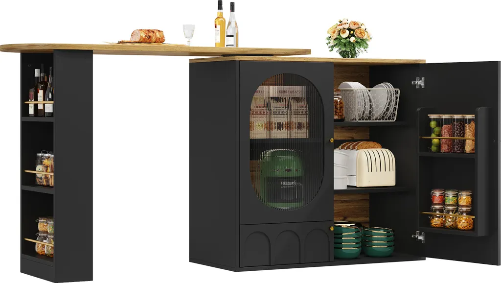 Table de cuisine avec rangement ajustable pour optimiser l'espace - 7