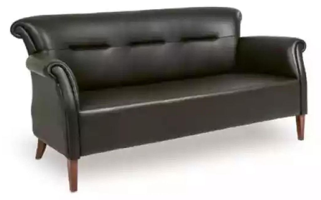 Moderner Schwarzer Dreisitzer Arbeitszimmer Luxus Sofas Büromöbelgarnitur
