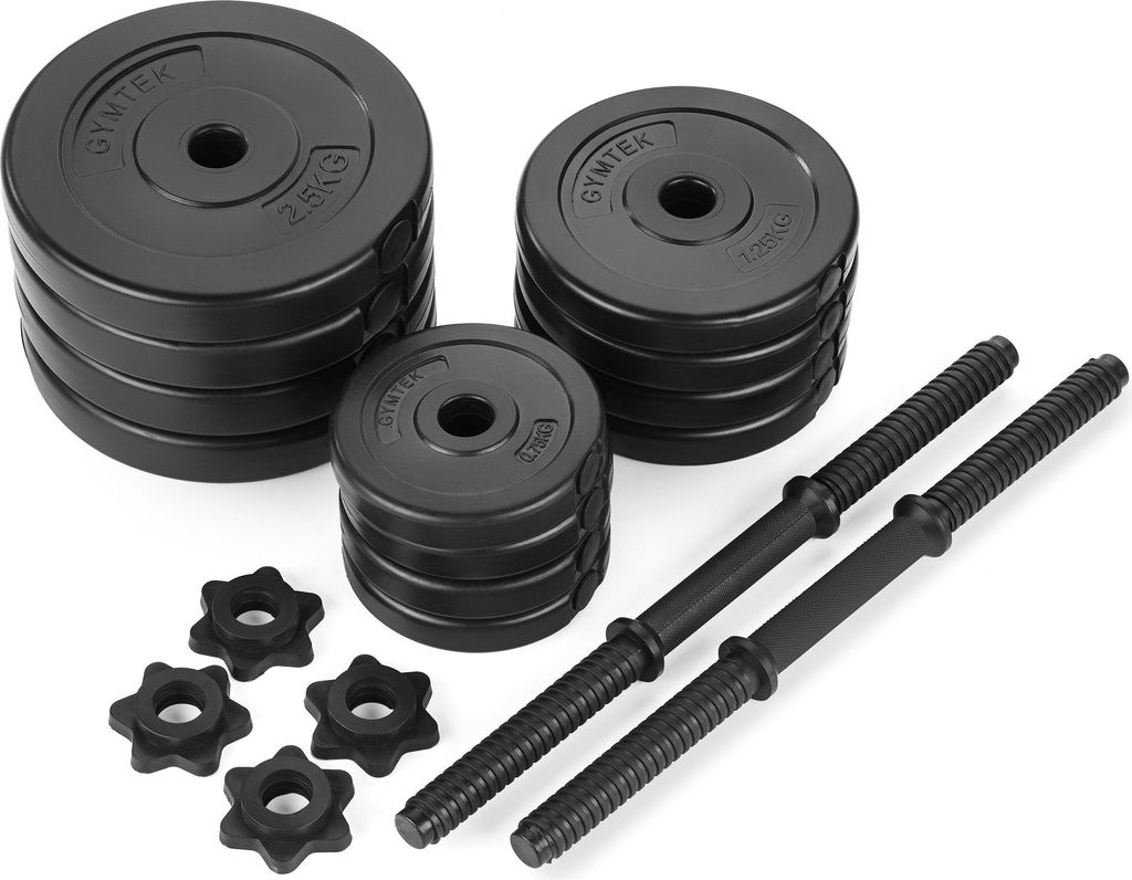Gymtek sada činek 20kg - 2x rukojeti činek - 4x 2,5kg, 4x Obrázek produktu 4