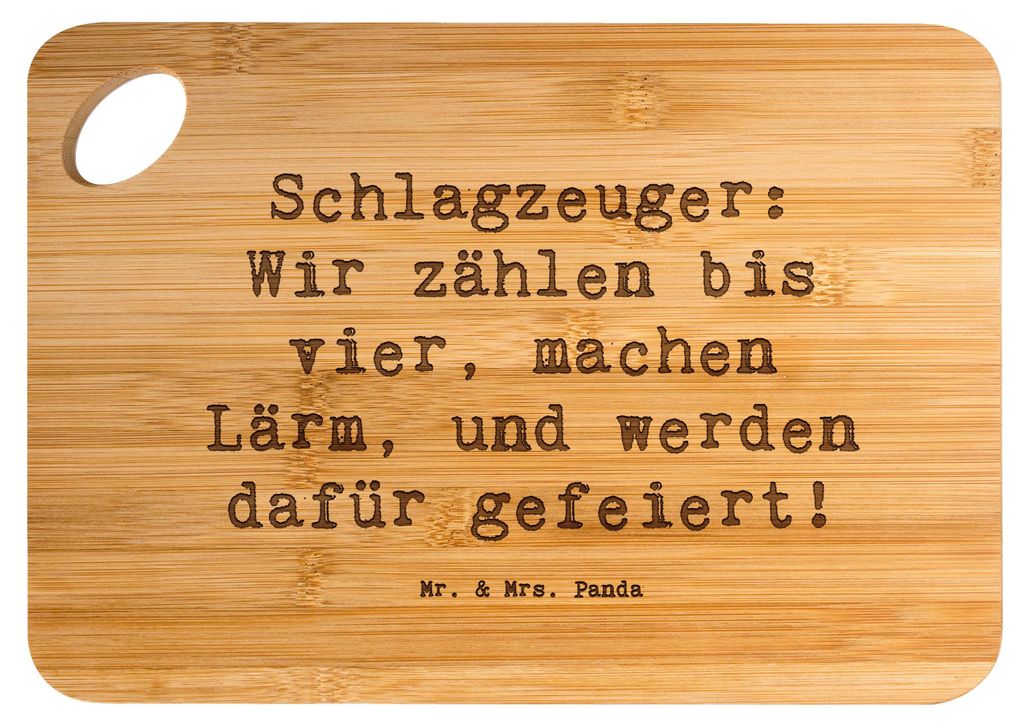 Mr. & Mrs. Panda Holzbrett Spruch Schlagzeuger Stolz - Produktbild 