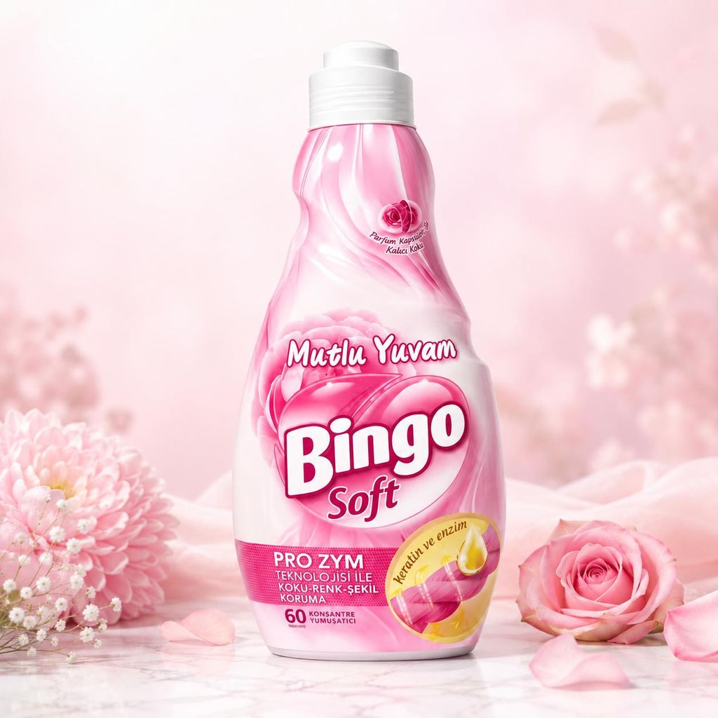 Bingo Soft Weichspüler Mutlu Yuvam 1440 ml Produktbild  KI-generiertes Bild