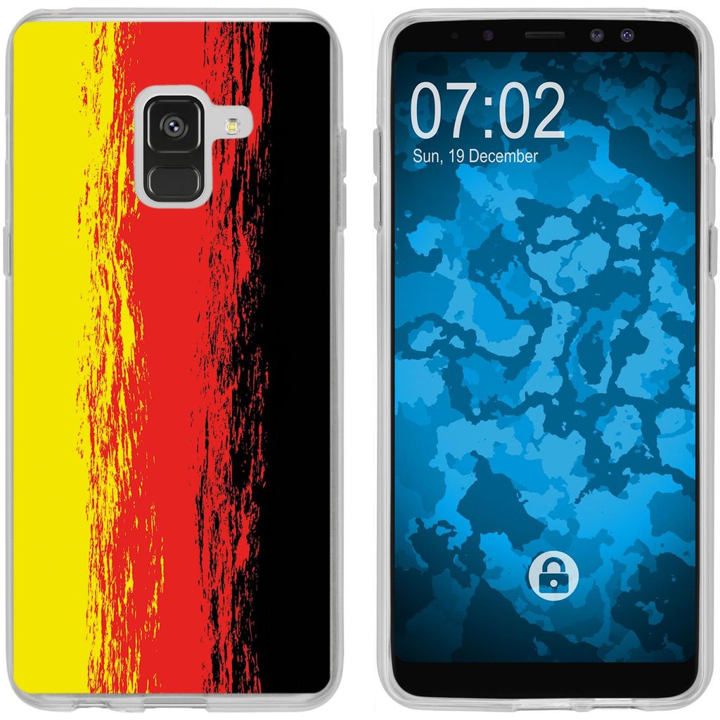 PhoneNatic Case kompatibel mit Samsung Galaxy A8 Plus (2018) Silikon-Hülle WM Deutschland M6