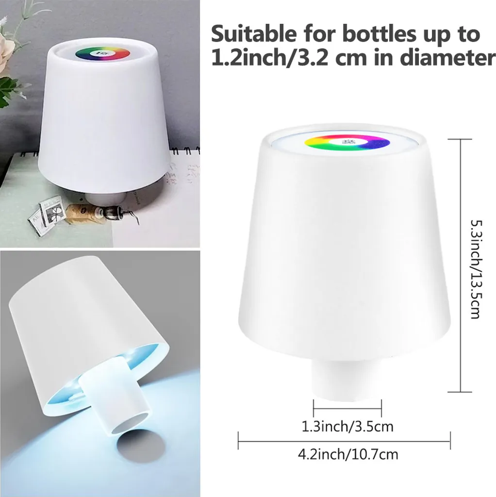 Led Lampe Bouteille Rechargeable RGB avec Commande Tactile pour Déco - 3