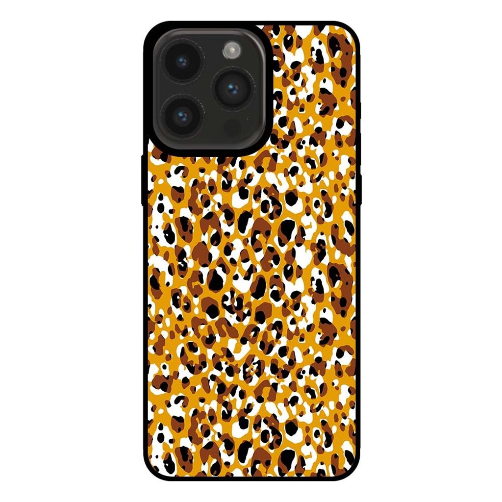Smartphonica Handyhülle für iPhone 14 Pro Max mit Panther-Print - TPU-Hülle mit Faultier-Print - Braun