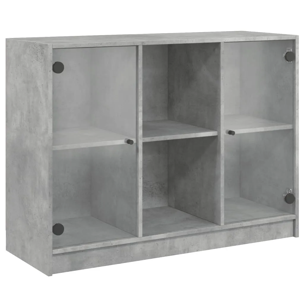 SYFAX™ Credenza Grigio Cemento 102x37x75,5 cm Legno Multistrato