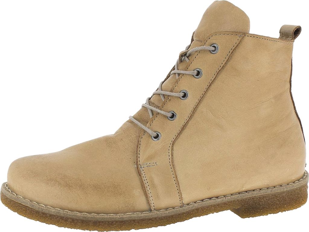Andrea Conti Damen Stiefelette Leder Schnürboot Krepp Laufsohle 0348718, Größe:37 EU, Farbe:Beige