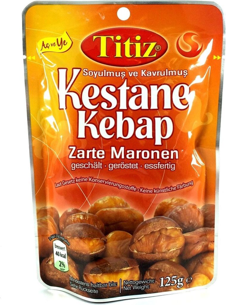 Titiz | Kestane Kebap – Zarte Maronen | geschält, geröstet & essfertig | 125 g