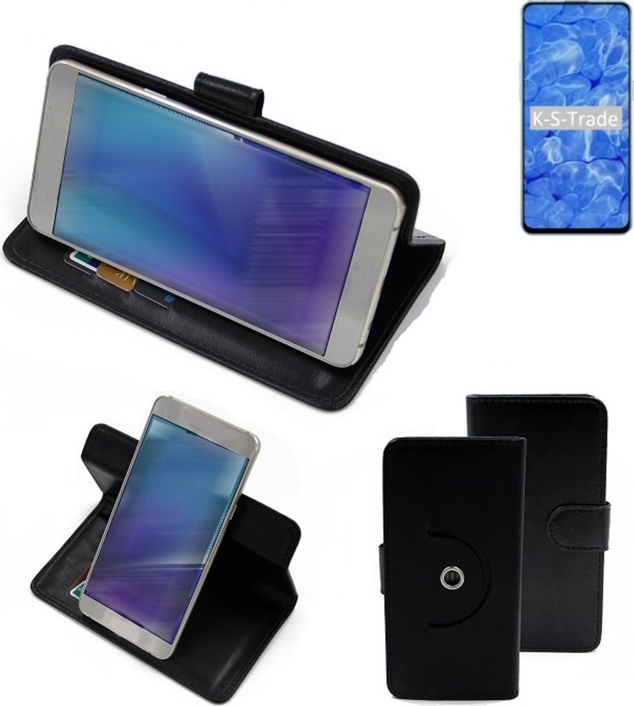 K-S-Trade Case Schutzhülle Handyhülle kompatibel mit Oppo Reno6 5G Flipcase Smartphone Cover Handy Schutz Tasche Klapphülle Walletcase schwarz
