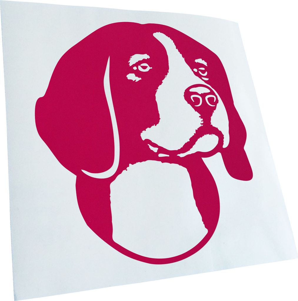 Kiwistar - Autoaufkleber - American Foxhound Hund - Neonorange - 11x10cm - Aufkleber für Auto, Laptop, Fahrrad, LKW, Motorrad mehrfarbig JDM Decal...