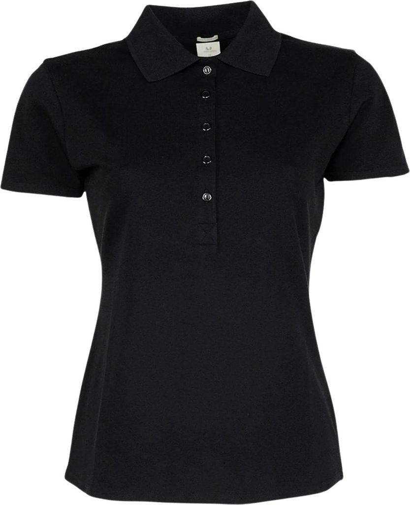 Tee Jays 145 | Damen Luxury Stretch Poloshirt - Farbe: Black - Größe: XL