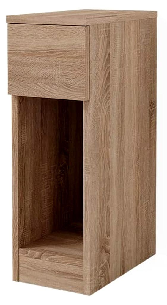 Nachttisch Enton, Sonoma, 20 x 59,5 cm, geeignet zur Ablage von Büchern, Lampen und Alltagsgegenständen