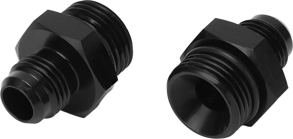 Coppia Adattatori AN6 a ORB8 Maschio Alluminio 6061-T6 con O-Ring NBR - 3