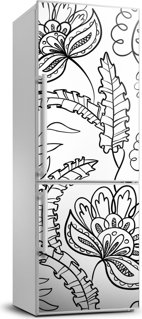 Tulup Kühlschrankdekoration - 70x190 cm - Aufkleber auf dem Kühlschrank - Hintergrund zentangle
