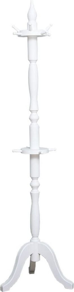 Casa Padrino Landhausstil Garderobenständer Weiß 59 x 59 x H. 200 cm - Massivholz Kleiderständer - Landhausstil Garderobenmöbel