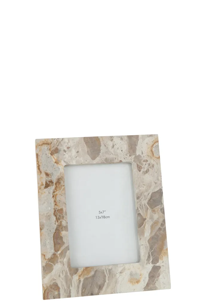 Cadre photo 13x18 marbre beige J-Line : sublimez vos souvenirs ternes