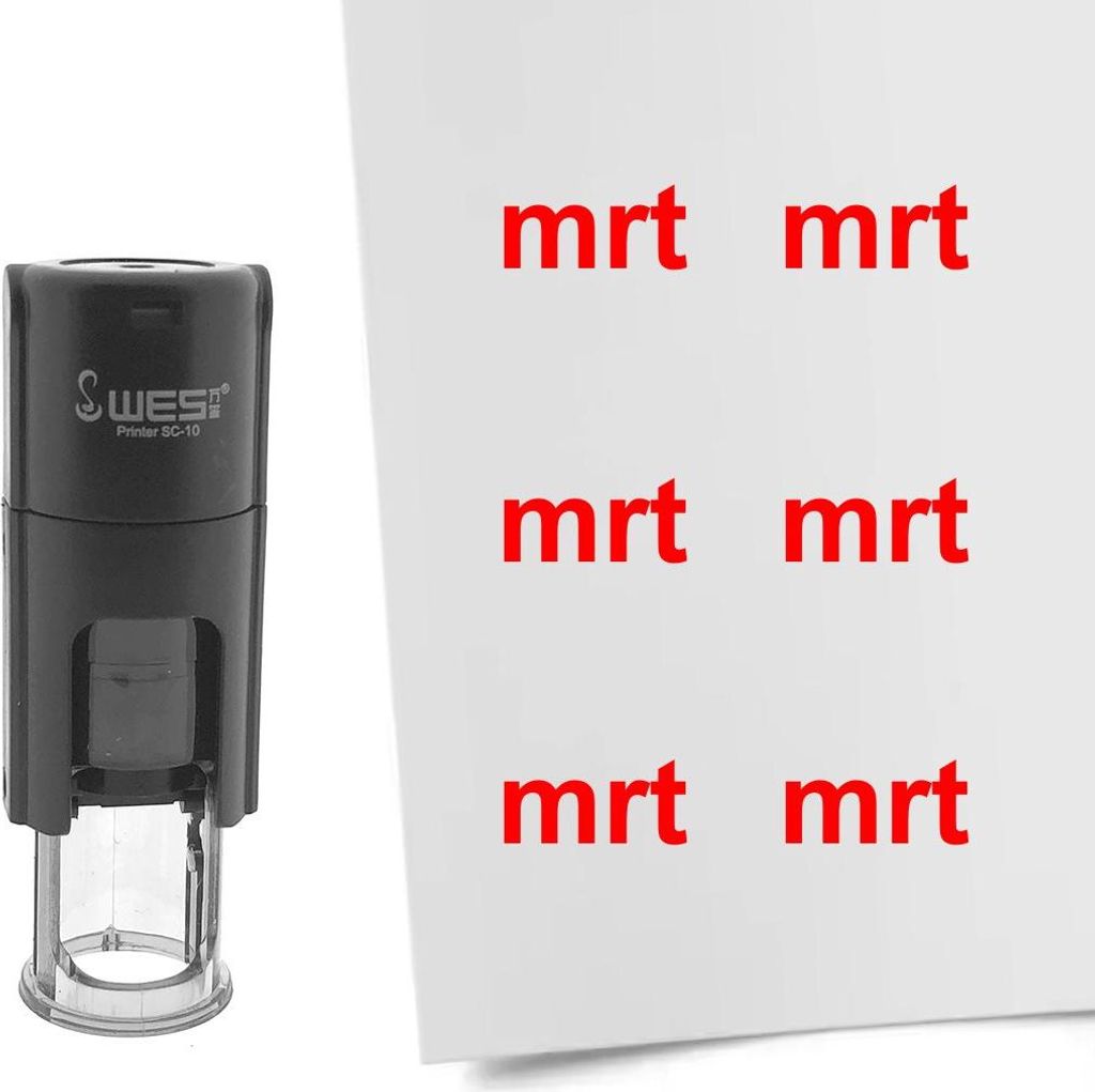 CombiCraft Selbstfärbender Stempel 'Monatskürzel Mrt' in der Farbe Rot, Ø10mm