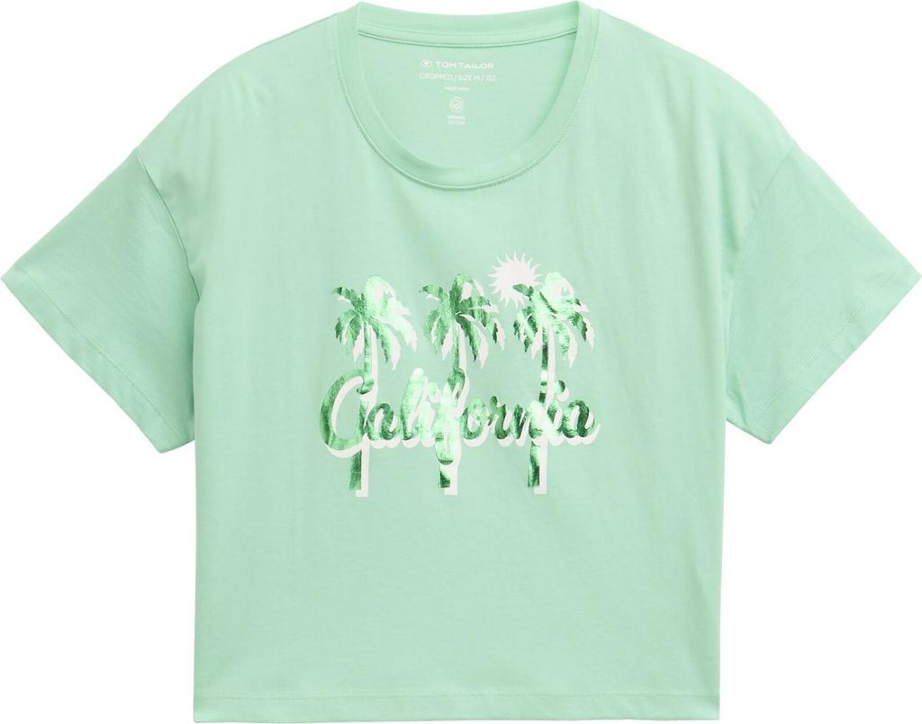 Cropped T-Shirt mit Print