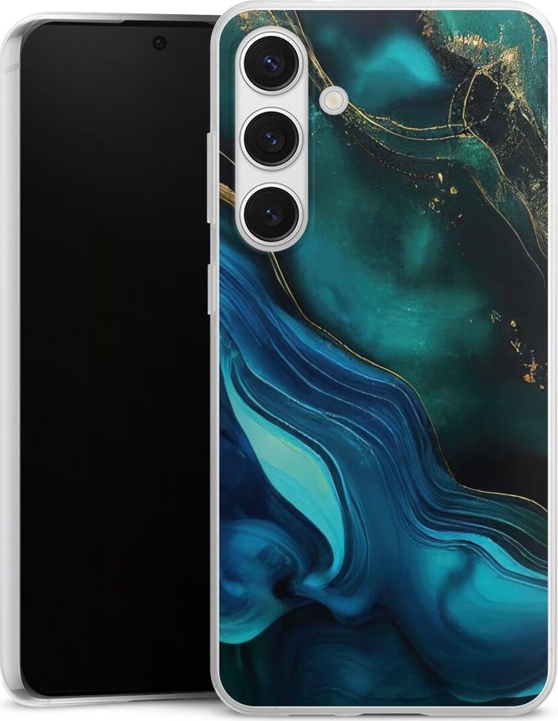 DeinDesign Slim Hülle für Samsung Galaxy S24+ Silikon Case Ultra Dünn Handyhülle Art Farbverlauf Marmor