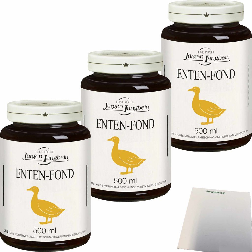 Jürgen Langbein Enten-Fond 3er Pack (3x500ml Glas) + usy Produktbild 