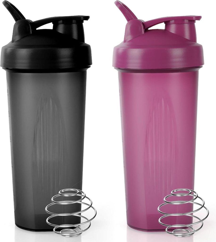 ACWOO Protein Shaker, 600ml Eiwei? Shaker, Proteinshaker mit Messskala & Kugel- BPA Frei, auslaufsicher, Langlebiger, Geruchsneutraler Shake Becher...