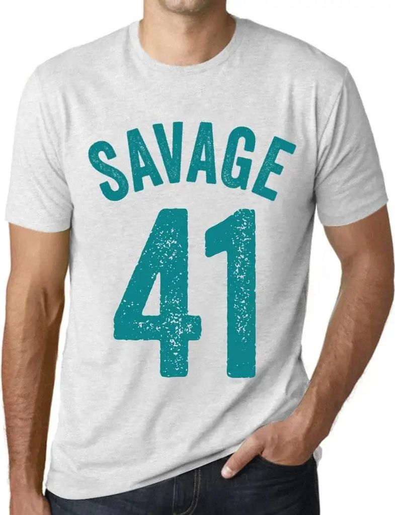 Herren Grafik T-Shirt Savage 41 Geschenk 41. Geburtstag Jahrestag 41 Jahre Jubiläum 41 Jährige Mann Jahrgang 1983 Kurzarm Lustige Druck