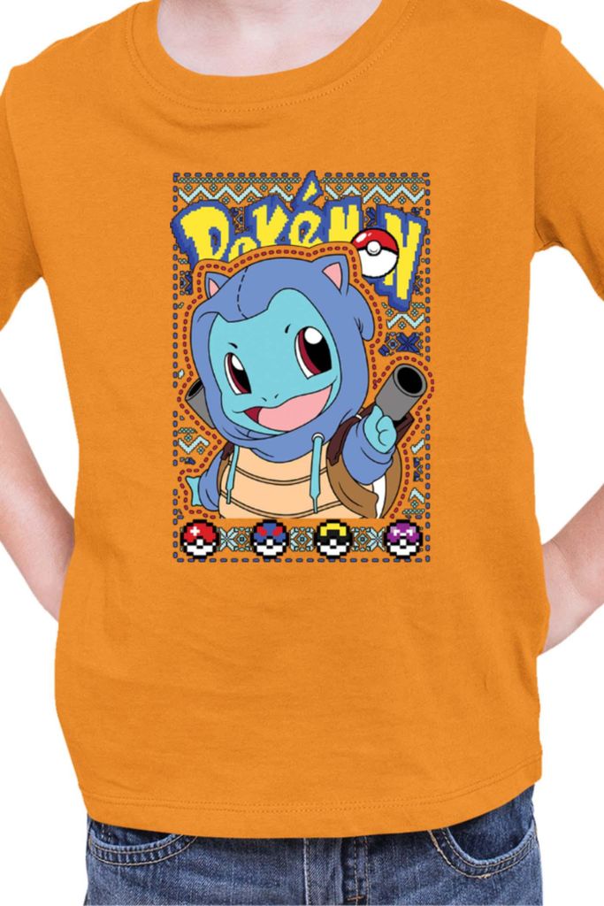 Kinder T-Shirt Japan Manga Anime Comics Pokemon 046, / Orange