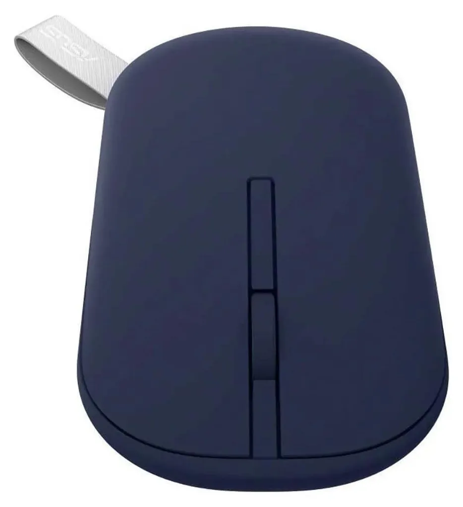 Souris Asus MD100 Marshmallow Bleu Silencieuse - Design avec Sangle de Transport