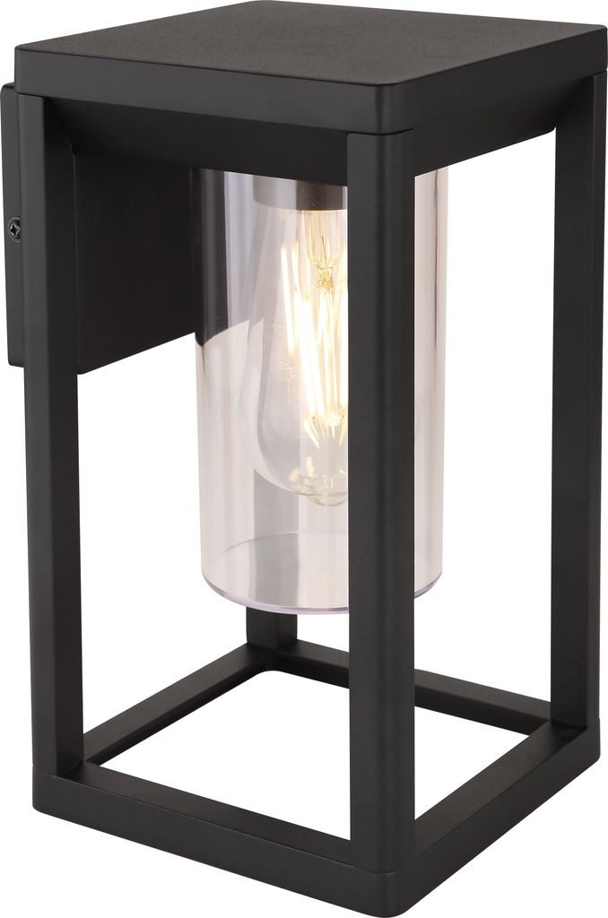 Globo Lighting Außenleuchte Aluminium Druckguss schwarz matt, 1x E27 LED